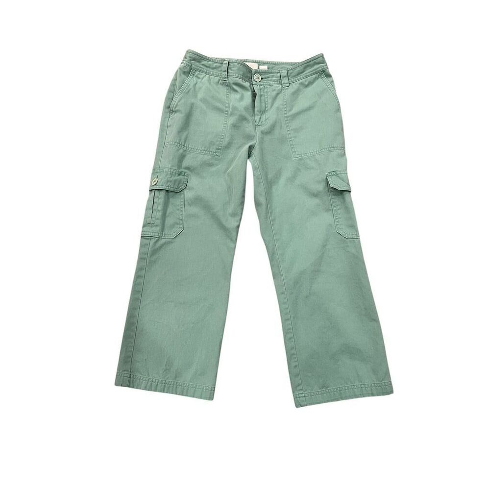 Women's Sage Green Cargo Wide-Leg Pants - Picture 1 of 5